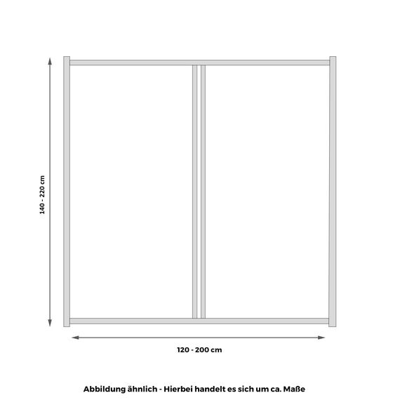 TUGA - Holztech Auflagerrahmen für Rollroste 90 x 220 cm für alle Betten ohne Auflagerrahmen Palettenbett Naturholz Rahmenholz