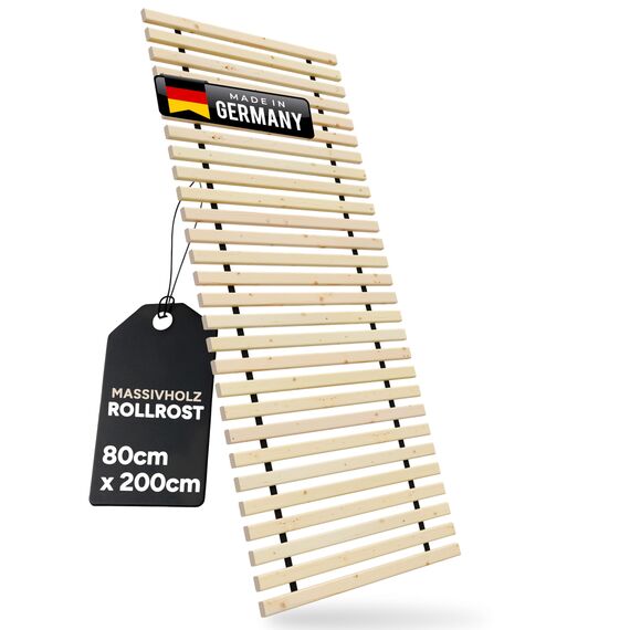 TUGA - Holztech Rollrost 28 LEISTEN 300Kg 80 x 200 cm Lattenrost Rolllattenrost Bettrost Qualität aus Deutschland