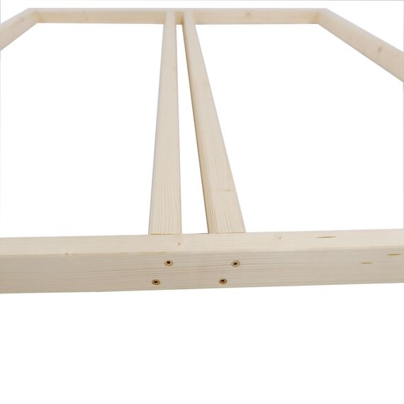TUGA - Holztech Auflagerrahmen für Rollroste 180 x 220 cm für alle Betten ohne Auflagerrahmen Palettenbett Naturholz Rahmenholz