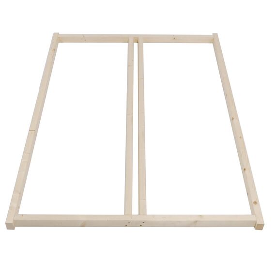 TUGA - Holztech Auflagerrahmen für Rollroste 200 x 210 cm für alle Betten ohne Auflagerrahmen Palettenbett Naturholz Rahmenholz