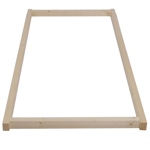 TUGA - Holztech Auflagerrahmen für Rollroste 90 x 190 cm für alle Betten ohne Auflagerrahmen Palettenbett Naturholz Rahmenholz