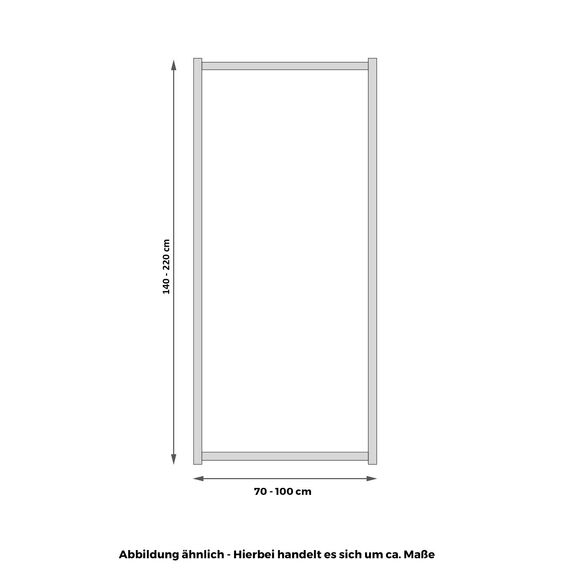 TUGA - Holztech Auflagerrahmen für Rollroste 180 x 210 cm für alle Betten ohne Auflagerrahmen Palettenbett Naturholz Rahmenholz