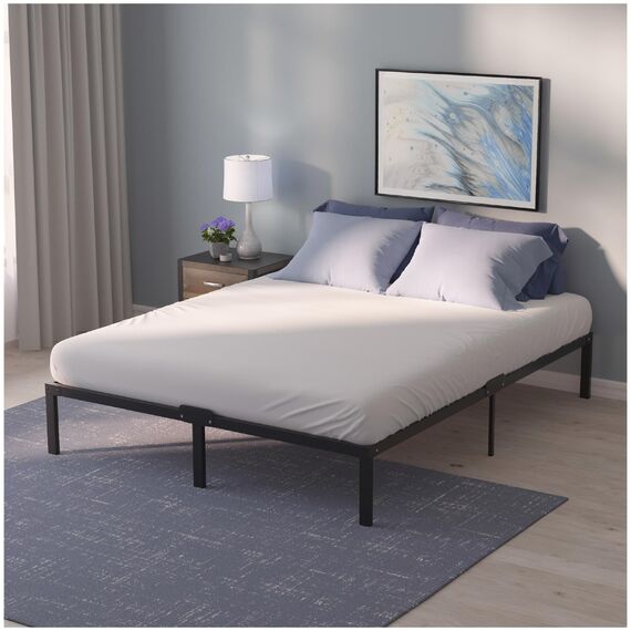Dreamzie Bett 200x200 mit Lattenrost Metall 41cm Metallrahmenbett Robust, Leichte Montage, Umfangreicher Stauraum
