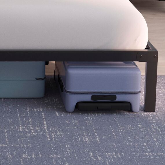 Dreamzie Bett 150x190 mit Lattenrost Metall 41cm Bettgestell Robust, Leichte Montage, Umfangreicher Stauraum - Metallbett