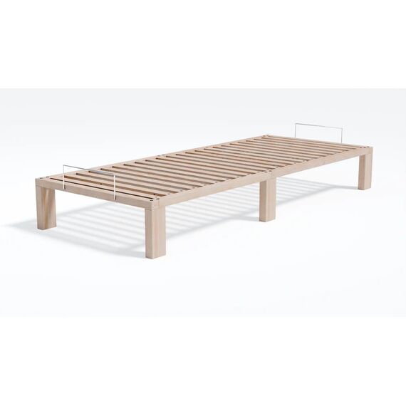 Gigapur Überlänge 220 cm, Kiefer massiv Holzbett G56, naturbelassen, Liegefläche 80x220 cm, inkl. Lattenrost und Matratzenbügeln, Best. aus 1x 80 x 200 cm undund 1 x Verlängerung auf 220cm
