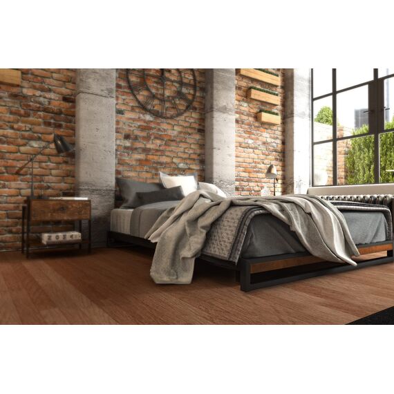 ZINUS Suzanne 15 cm Plattformbettrahmen aus Metall und Holz | Holzlattenrost | Einfache Montage | 180 x 200 cm | Kastanienbraun