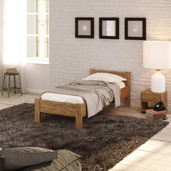 Krok Wood Seniorenbett SiSi aus Massivholz (Eiche, 100 x 200 cm)