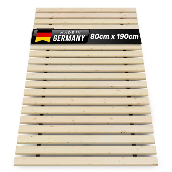 TUGA - Holztech Rollrost 80 x 190 cm 20mm 300kg Lattenrost Rolllattenrost Premium Qualitätsarbeit aus Deutschland