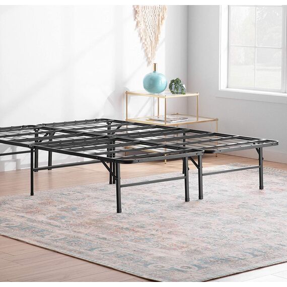 Linenspa Metallbett mit Lattenrost – Klappbett – 33 cm Stauraum unter Bettgestell – Montage in 5 Minuten – Bett 160x190 cm