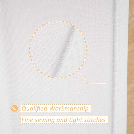 Stretch-Jersey-Bezug für Boxspringbett, Bettvolant, ultraweich und knitterarm, King/Cal King, Weiß