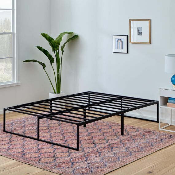 Linenspa Moderner Bettrahmen – Metallbett mit Lattenrost aus Stahl – 30 cm Stauraum unter Bestgestell – Schnelle Montage – Bett 160x200 cm