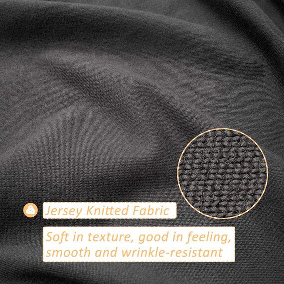 Mrs Awesome Stretch-Jersey-Bezug für Boxspringbett, Bettvolant, ultraweich und knitterarm, Queen/Queen XL, Dunkelgrau