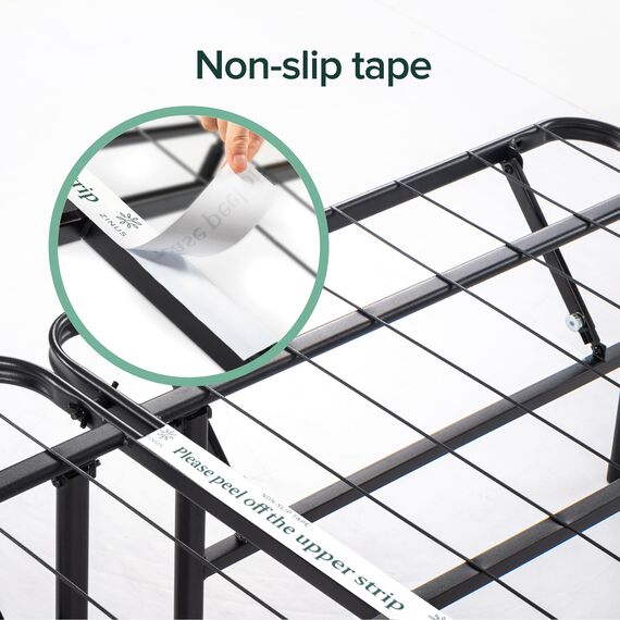 ZINUS Shawn 35,6 cm Metall SmartBase Bettrahmen Plattformbettrahmen ohne Boxspringbett Stabiler Stahlrahmen Unterbettaufbewahrung Queen