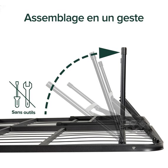 SmartBase Lattenrost bereits montiert 35 cm ZINUS | Plattform-Bettrahmen aus Metall | einfach zu montieren | Aufbewahrung unter dem Bett | 140 x 190 cm | Schwarz
