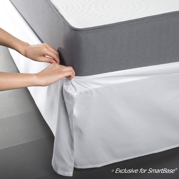 ZINUS SmartBase Bettrock, 35,6 cm Länge, für die Verwendung mit SmartBase, einfaches An- und Ausziehen, Queen-Size-Bett