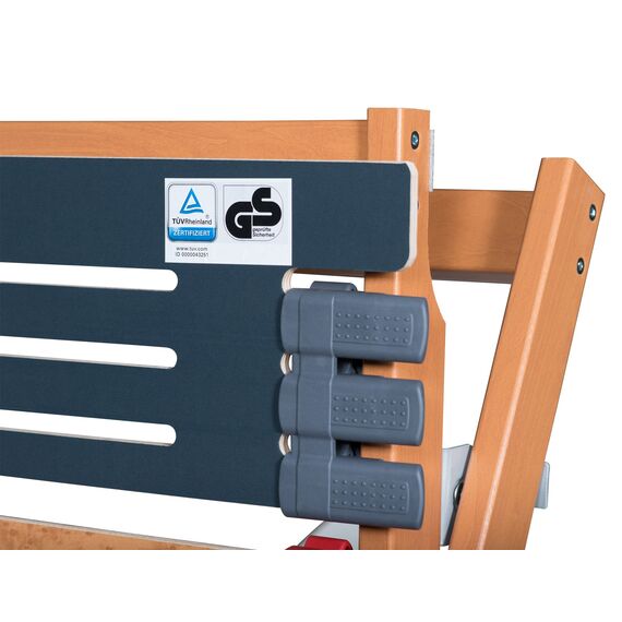 FMP Matratzenmanufaktur 7 Zonen Lattenrost Rhodos® EL | Kopf- und Fußteil elektrisch verstellbar | fertig montiert | 44 Leisten | Notabsenkung | TÜV Rheinland GS | Mittelgurt | 90x200 cm