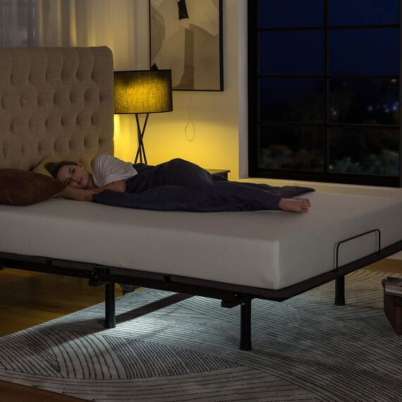 ZINUS Smart Adjust(TM) verstellbares Bettgestell mit Wandumarmungstechnologie und anpassbarer Beinhöhe, kabellose Fernbedienung und USB-Anschlüsse, Kopf- und Fußneigung, Twin XL