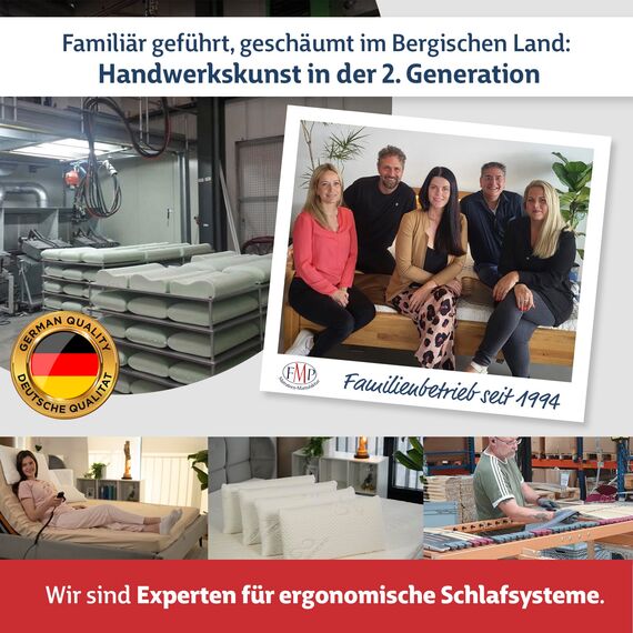 FMP Matratzenmanufaktur 7 Zonen Lattenrost Rhodos® EL | Kopf- und Fußteil elektrisch verstellbar | fertig montiert | 44 Leisten | Notabsenkung | TÜV Rheinland GS | Mittelgurt | 80x210 cm
