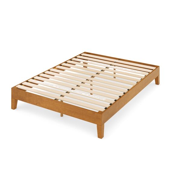 Zinus Alexis 12 Inch Deluxe Wood Platform Bed/No Box Spring Needed/Wood Slat Support/Rustic Pine Finish, Full