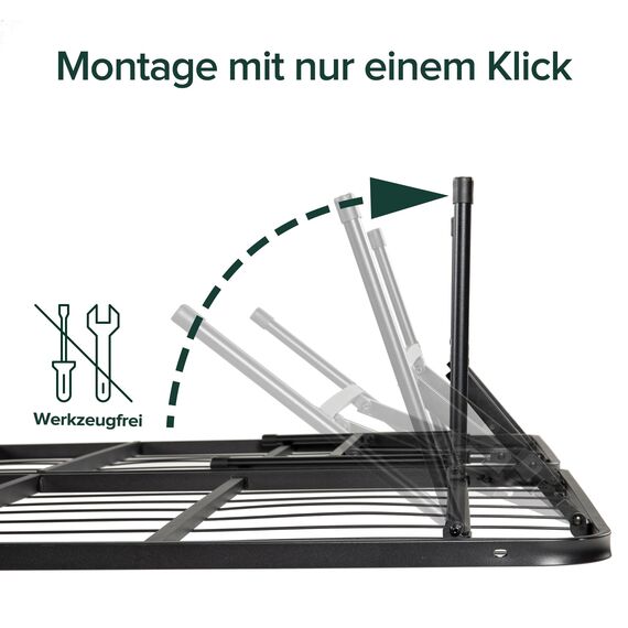 Zinus 35 cm SmartBase Lattenrost ohne Montage | Metall-Bettrahmen | Für Erwachsene, Kinder, Jugendliche | Einfache Montage | Stauraum unter dem Bett | 90 x 200 cm | Schwarz
