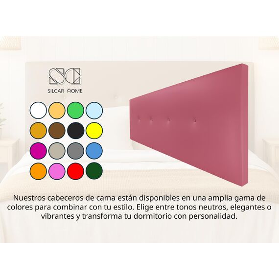 Silcar Home - Silvi Polsterkopfteil - Elegantes modernes Design, Einfacher Aufbau, Hoher Komfort - Fuchsia, 115 cm, Kunstleder