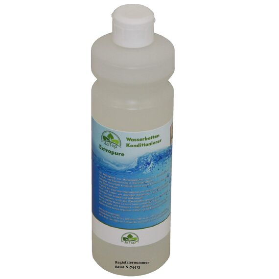 JaTop Wasserbett Conditionierer [2 x 500ml] - Für alle Wasserbetten geeignet - purer Wasserbetten Conditioner - inklusive Bubble Stop, Flüßig - Made in Germany (1Liter (2 Flaschen a 500ml))
