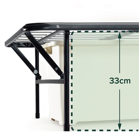 Zinus 35 cm SmartBase Lattenrost ohne Montage | Metall-Bettrahmen | Für Erwachsene, Kinder, Jugendliche | Einfache Montage | Stauraum unter dem Bett | 90 x 200 cm | Schwarz
