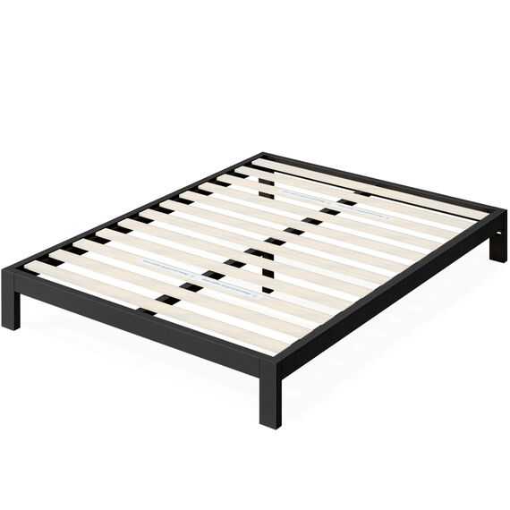 ZINUS Arnav 26 cm Metallbettrahmen | Lattenrost aus Holz | Einfache Montage | 180 x 200 cm | Schwarz