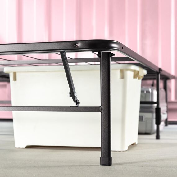 Zinus 35 cm SmartBase Lattenrost ohne Montage | Metall-Bettrahmen | Für Erwachsene, Kinder, Jugendliche | Einfache Montage | Stauraum unter dem Bett | 90 x 200 cm | Schwarz