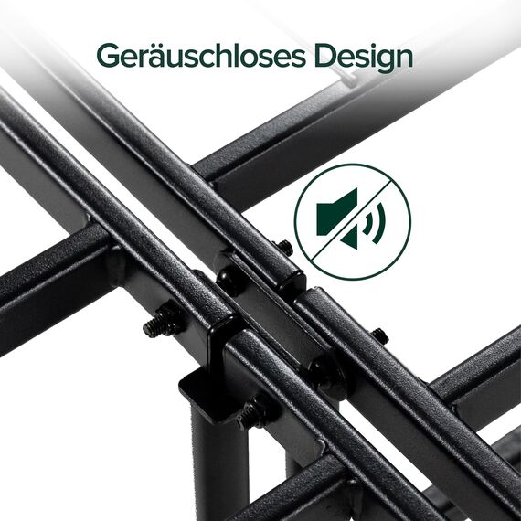 Zinus 35 cm SmartBase Lattenrost ohne Montage | Metall-Bettrahmen | Einfache Montage | Stauraum unter dem Bett | 100 x 200 cm | Schwarz