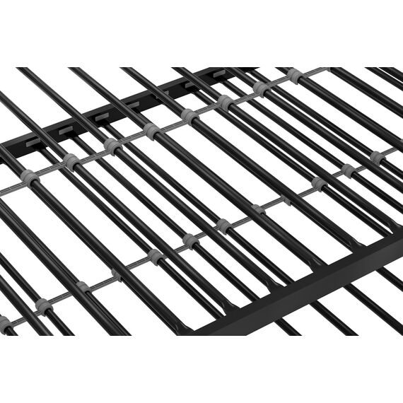 Novogratz Bright Pop Doppel-Tagesbett aus Metall, stilvoll und multifunktional, integrierte Rollen, schwarz