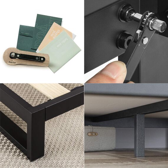 Zinus Trisha 7 Inch Heavy Duty Low Profile Platforma Bed Frame/Mattress Foundation/Box Spring Optional/Wood Slat Support, Twin