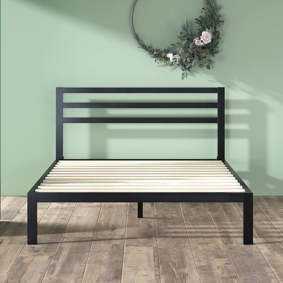 Zinus Mia Modern Studio 35,5 cm Plattform 1500H Metallbettrahmen/Matratzenbasis/Keine Boxspring erforderlich/Stabiler Holzlattenrost/Schnelle, einfache Montage/ 180 x 200 cm