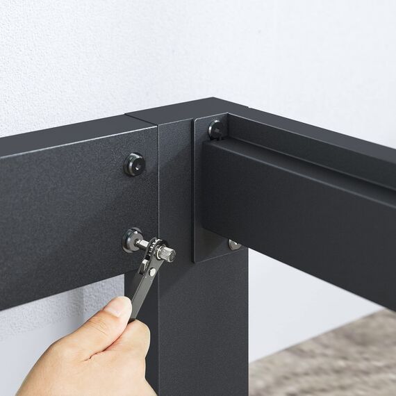 ZINUS Arnav 26 cm Metallbettrahmen | Lattenrost aus Holz | Einfache Montage | 180 x 200 cm | Schwarz