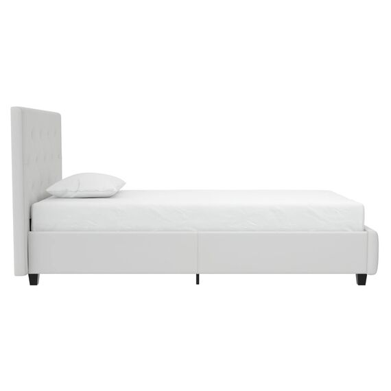 DHP Furniture Dakota Polsterbett Weiß Einzelbett