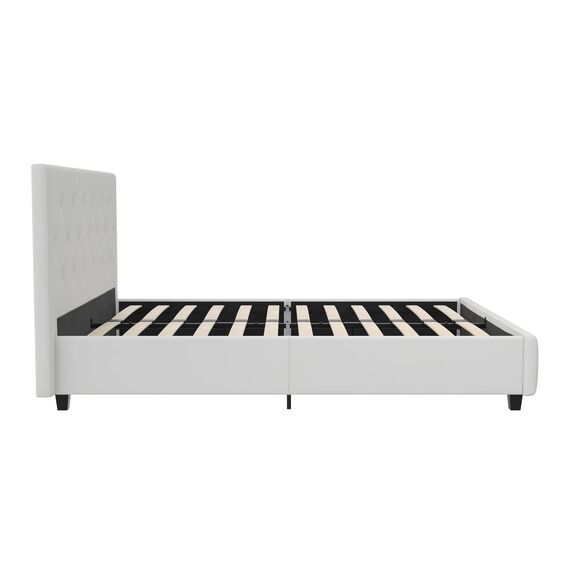 DHP Furniture Dakota Polsterbett Weiß Einzelbett