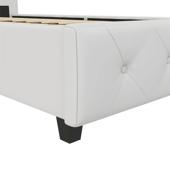 DHP Furniture Dakota Polsterbett Weiß Einzelbett