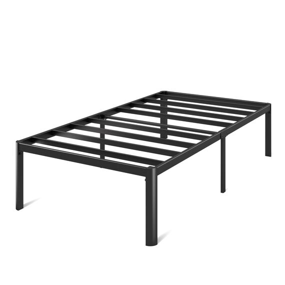 Zinus Van Einzelbettgestell – Bett 90 x 190 cm – 41 cm Höhe mit Unterbettkommode – Metall-Plattform-Bettrahmen – Schwarz