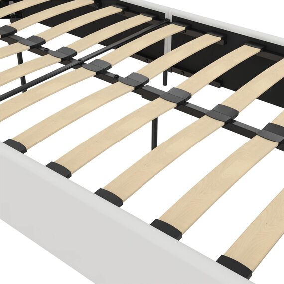 DHP Furniture Dakota Polsterbett Weiß Einzelbett