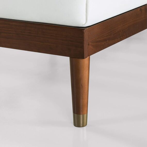 Zinus Deluxe Mid-Century Wood Platform Bed with Adjustable Height Headboard, no Box Spring Needed, Twin