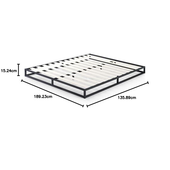 Zinus Joseph 6 Inch Metal Platforma Bed Frame/Mattress Foundation/Wood Slat Support/No Box Spring Needed/Sturdy Steel Structure, Full