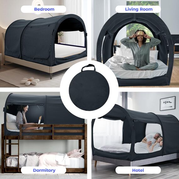 Alvantor Betthimmel, Zelte, Traumsichtschutz, Doppelstockbett, Schlafzelte für den Innenbereich, Pop-Up-Vorhänge, atmungsaktiv, Häuschen (Matratze Nicht im Lieferumfang enthalten), reduziert Licht