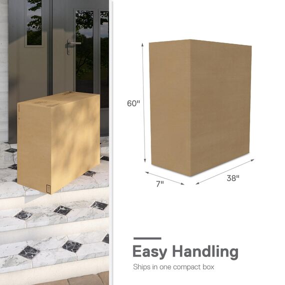 DHP Furniture Dakota Bett mit Stauraum, weißes PU, Doppelbett