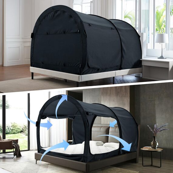 Alvantor Betthimmel, Zelte, Traumsichtschutz, Doppelstockbett, Schlafzelte für den Innenbereich, Pop-Up-Vorhänge, atmungsaktiv, Häuschen (Matratze Nicht im Lieferumfang enthalten), reduziert Licht