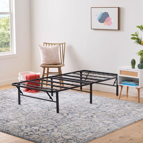 Linenspa Metallbett mit Lattenrost Klappbett 33 cm Stauraum unter Bettgestell Montage in 5 Minuten US Twin XL