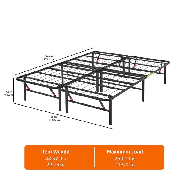 Amazon Basics Bettrahmen mit Plattform, King-Size-Bett,