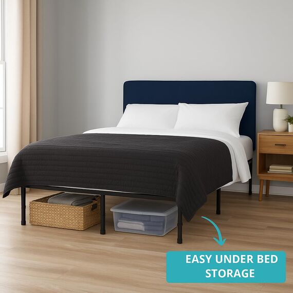 Naomi Home Idealbase Schwerlastbett, geräuschfrei, 35,6 cm, Queen/Schwarz