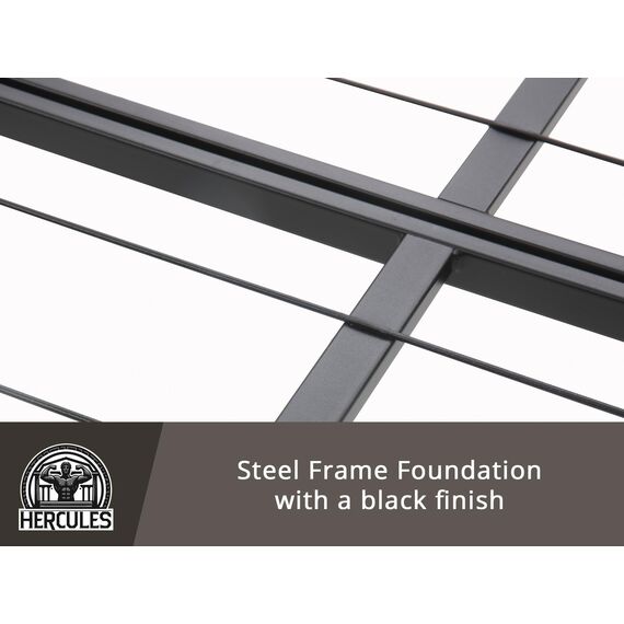 Hercules Classic Brands Heavy Duty 35,6 cm Plattform Metall Bettgestell Matratze Foundation, California King Black