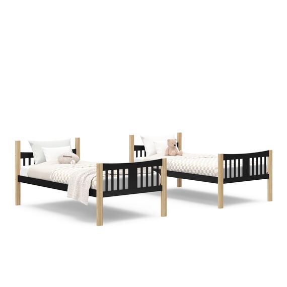 STORKCRAFT Etagenbett Caribou - Schwarz/Natur