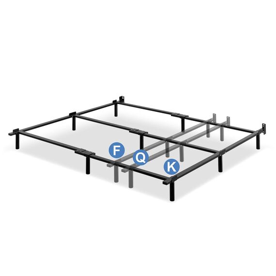 Zinus Paige Compack Verstellbarer Bettgestell, 17,8 cm, strapazierfähig, für Boxspring- und Matratzensets, passend für Queen-Size-King